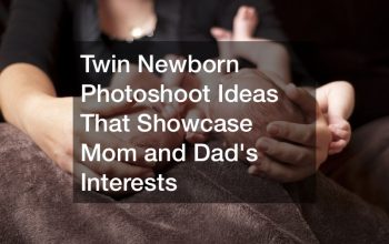 Twin Newborn Photoshoot Ideas That Showcase Mom and Dad’s Interests